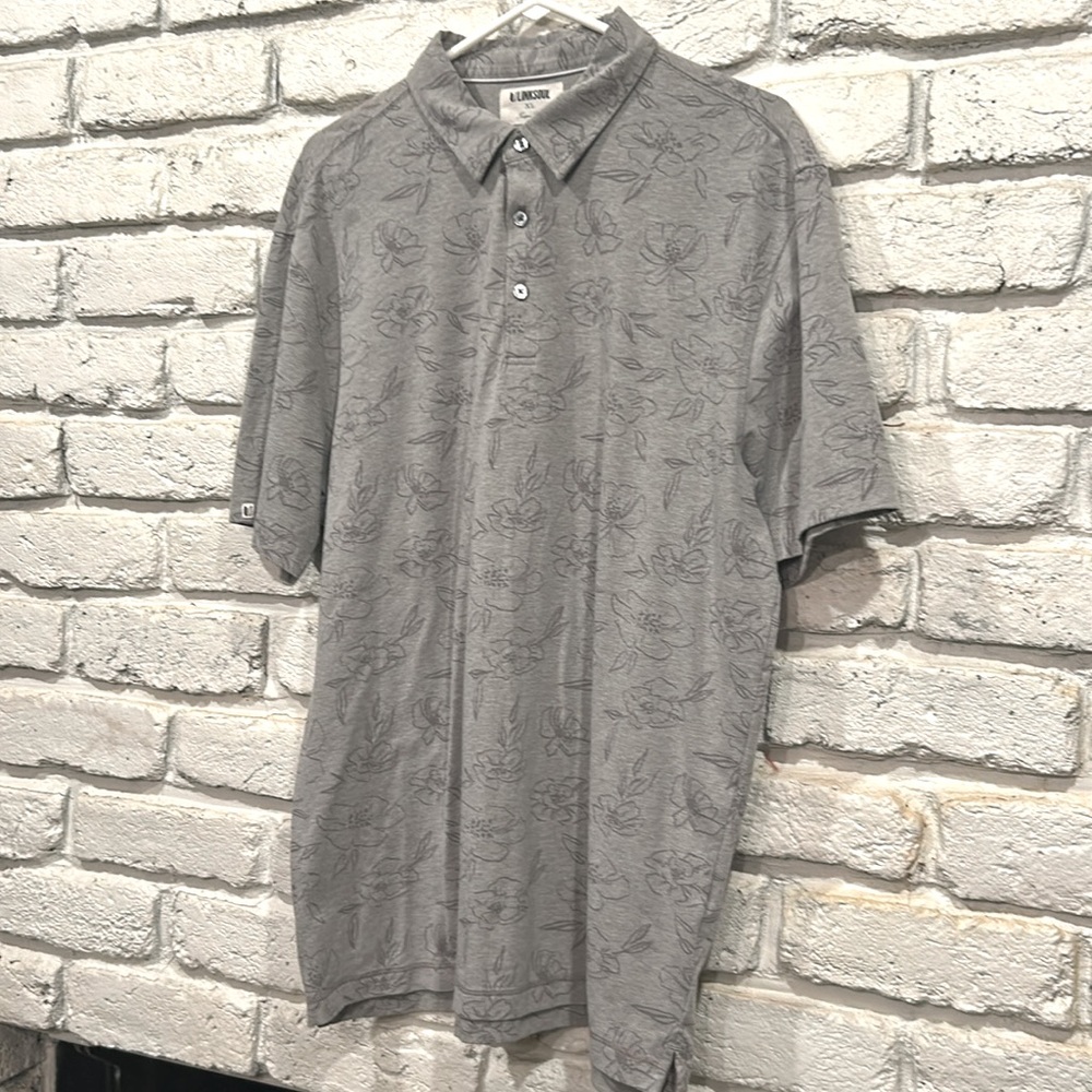 LinkSoul Men’s Rose print golf shirt, Size XL, NWOT, - Picture 7 of 10